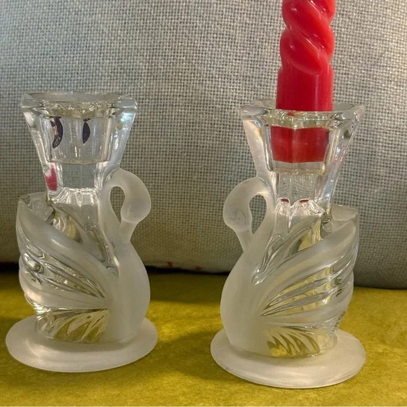 PartyLite Swan Crystal Candle Holders - Picture 3 of 9